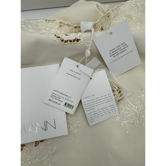 Zimmermann Cream Lace Detail One Piece Swimsuit - Picture 4 of 14